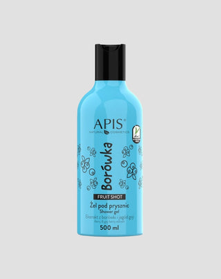 Gel douche naturel au parfum de myrtille et à l'acide hyaluronique Fruitshot Apis - 1
