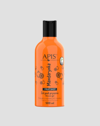 Gel douche naturel au parfum de mandarine et à l'acide hyaluronique Fruit Shot d'Apis - 1