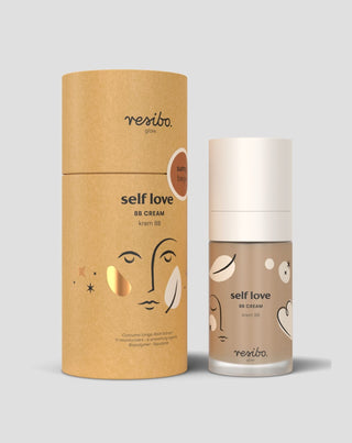 Natuurlijke en milieuvriendelijke Self Love BB gezichtscrème in zonnige beige tint 30 ml Resibo - 2