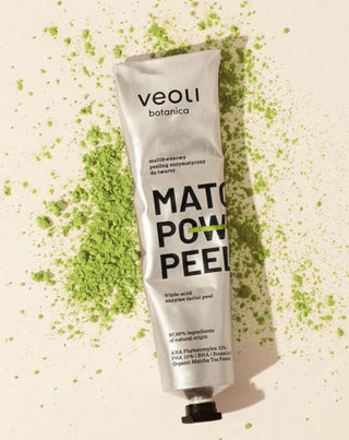 Gommage enzymatique Veoli Botanica Matcha Power Peel avec AHA 10 %, PHA 10 %, BHA - 2