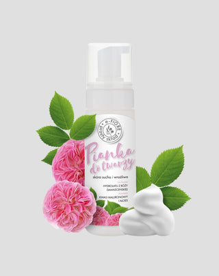 Mousse nettoyante visage rajeunissante à la rose de Damas E-Fiore - 1