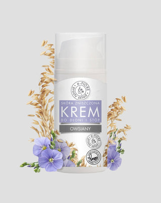 Crème d'avoine aux huiles de lin et d'orange pour les mains et les pieds E-Fiore - 1