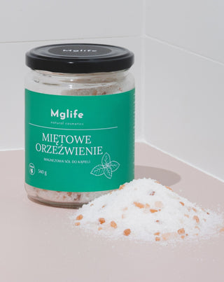 Magnesiumbadzout met Epsomzout en essentiële pepermuntolie Minty Refreshment Mglife - 2