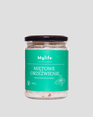 Magnesiumbadzout met Epsomzout en essentiële pepermuntolie Minty Refreshment Mglife - 1