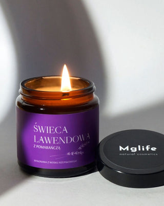 Koolzaadwaskaars Lavendel en Sinaasappel met 100% Katoenen Lont Mglife - 2