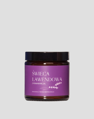 Koolzaadwaskaars Lavendel en Sinaasappel met 100% Katoenen Lont Mglife - 1
