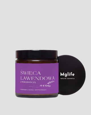 Koolzaadwaskaars Lavendel en Sinaasappel met 100% Katoenen Lont Mglife - 3