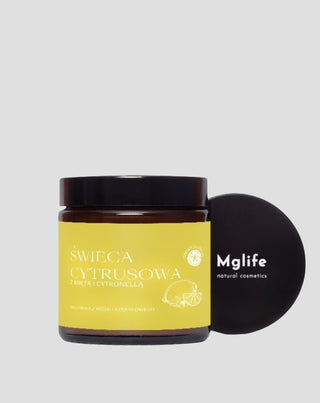 Mglife Citrus citroen, munt en citronella geurkaars - 1