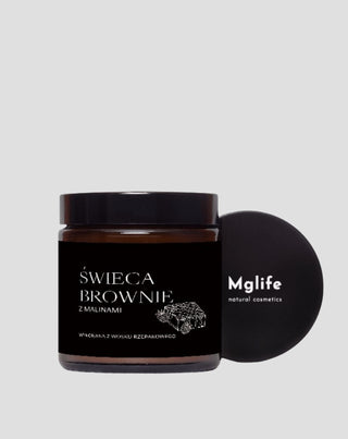 Mglife Raspberry Brownie veganistische koolzaadkaars 120 ml - 4