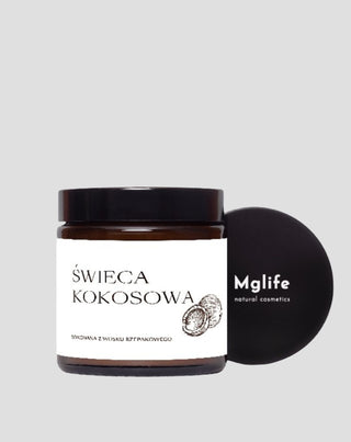 Mglife vegan koolzaadkaars met katoenen lont met kokosgeur 120ml - 4