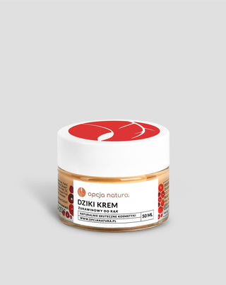 Crème pour les mains à la canneberge sauvage pour peaux sèches et abîmées avec 5% d'urée Opcja Natura - 1