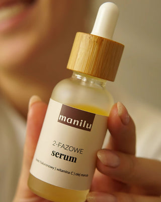 Sérum de nuit biphasé pour peaux sèches à l'acide hyaluronique et à la vitamine C Manulu - 4