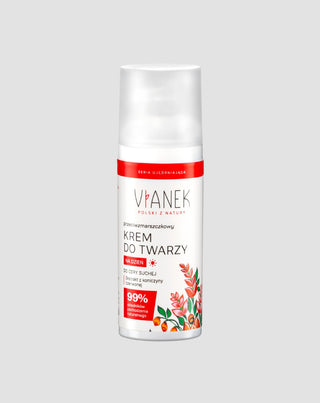 Anti-rimpel dagcrème voor het gezicht voor een droge huid met rode klaver Vianek - 1
