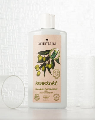 Ayurvedische anti-roos shampoo met honing en groene thee van Orientana - 3