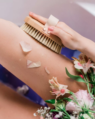 Brosse de massage corporelle en bambou et agave Crystallove - 2