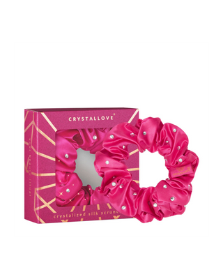 Élastique à cheveux en soie cristal – Rose vif Crystallove - 1