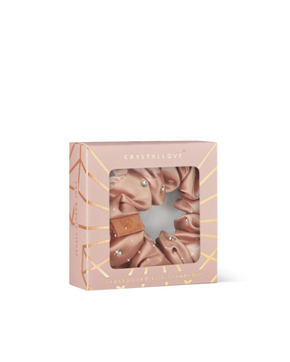 Élastique à cheveux en soie cristal – or rose Crystallove - 4