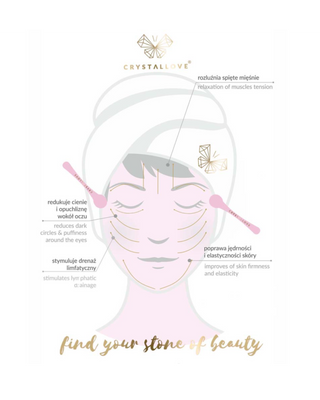 Masseur oculaire 3D avec améthyste et applicateur de crème Crystallove - 4