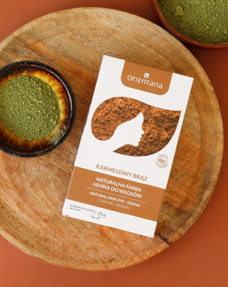 Orientana natuurlijke haarverf bio henna karamel bruin - 2
