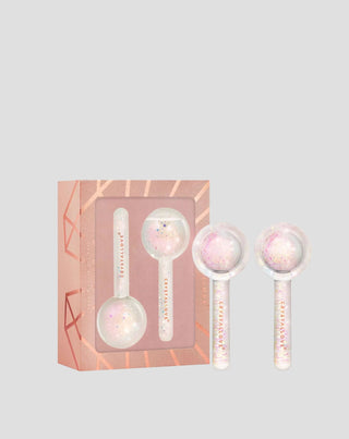 Glazen massageballen Kriotherapie gezicht Cryolift ijsbollen Crystallove - 1