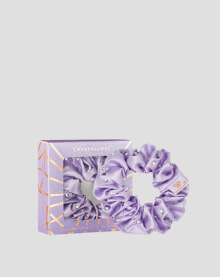 Zijden haarband met kristallen – lilac Crystallove - 1