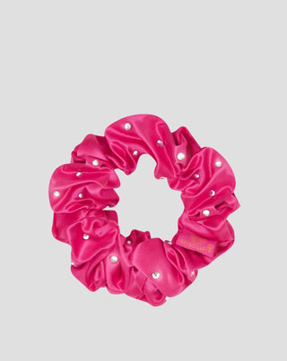 Zijden haarband met kristallen – hot pink Crystallove_3 - 3