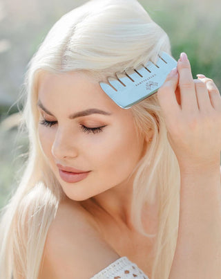 Cryo ijskam roestvrij staal hoofdhuid en lichaam massage kam Crystallove_2 - 2