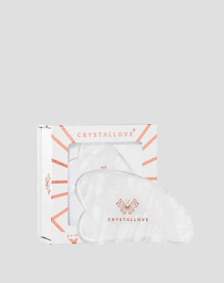 Gua sha massageplaat voor het gezicht van bergkristal met reinigende eigenschappen Crystallove - 1