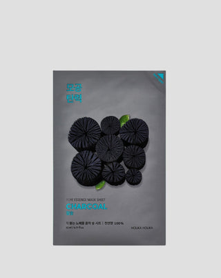 Masque en tissu à l'extrait de charbon dans un tissu en coton Pure Essence Holika Holika - 1
