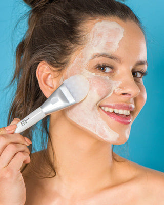 Brosse pour masque facial avec embout en silicone et protubérances, Au revoir - 2