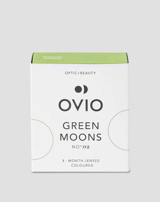 Lentilles mensuelles vert menthe aigue-marine zéro correction Green Moons No. 2 Ovio - 1