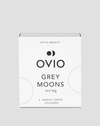 Lentilles mensuelles grises graphite à correction nulle Gray Moons No. 3 Ovio - 1