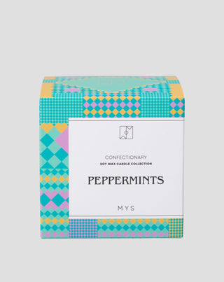 Mys pepermuntgeurende sojakaars in een keramische pot - 1