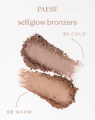 Selfglow pressed bronzer 02 Warm met actieve ingrediënten voor gezichtscontouring Paese - 5