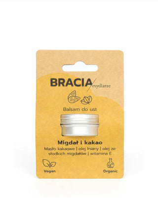Lotion hydratante pour les lèvres à l'amande et au cacao, à la vitamine E et à l'huile de lin Bracia Mydlarze - 3