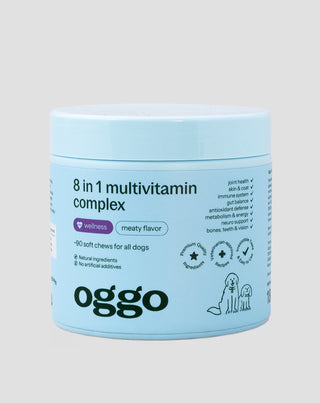 8 in 1 multivitamine complex supplement voor de gezondheid en energie van je huisdier Oggo 180 g - 1