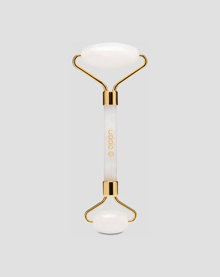 Rouleau de massage facial en jadéite blanche pour réduire les cernes et les poches Uddo - 1