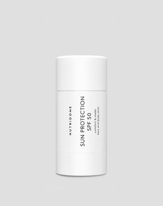 mineraal zonnefilter spf 50 in stick voor gezicht en lichaam, hydratatie en uvb, uva bescherming nutridome - 1