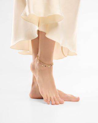 Bracelet de cheville avec pierre naturelle agate, maifan, jaspe, jade et aventurine Mys - 2