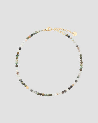 Bracelet de cheville avec pierre naturelle turquoise africaine et amazonite Mys - 1