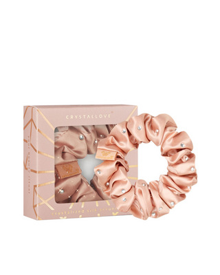 Élastique à cheveux en soie cristal – or rose Crystallove - 1