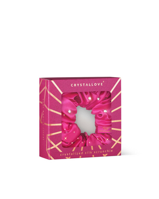 Élastique à cheveux en soie cristal – Rose vif Crystallove - 4