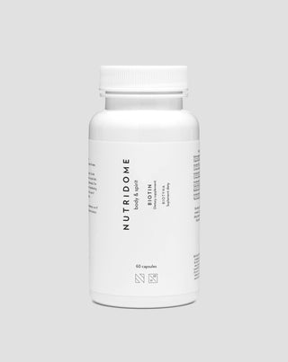 Biotine capsules 2500 mcg vitamine H voor haar, huid en nagels Nutridome 60 stuks - 1