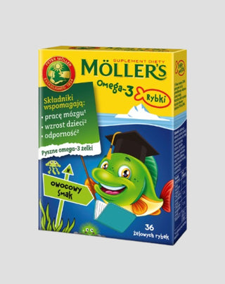 Voedingssupplement met omega-3 vetzuren Moller's vis 36 jelly beans met vruchtensmaak - 1