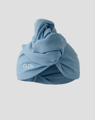 Turban bleu pour un séchage plus rapide, adapté à tous les types de cheveux. Gant pour envelopper les cheveux - 1