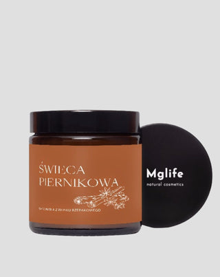 Bougie en cire de canola au pain d'épices Mglife avec huiles et mèche 100 % coton - 3