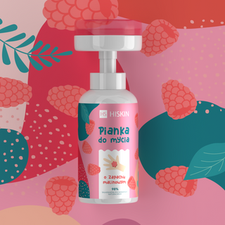 Mousse parfumée à la framboise pour le lavage des mains et du corps des enfants HiSkin - 2