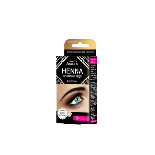 Crème henné pour sourcils et cils en noir à l'huile de ricin Joanna - 1