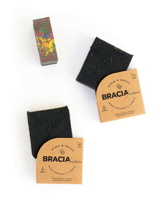 Savon nettoyant et antibactérien au charbon de bois et à la noix de coco avec réglisse Bracia Mydlarze - 3