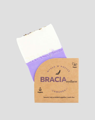 Kalmerende en hydraterende lavendel vaste zeep met rijstolie en sheaboter Bracia Mydlarze_3 - 3